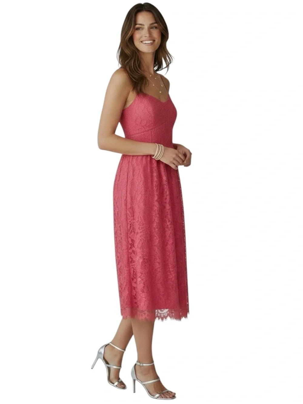 NWT CECE Terra Rose Sleeveless Lace Fitted Bodice Lined A-Line Dress Size 10